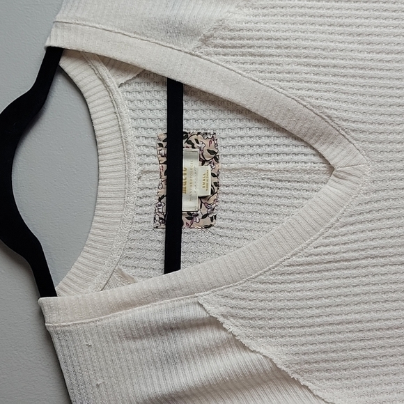 Maeve By Anthropologie Pearson Long Sleeve Ivory Waffle Knit Thermal Siz… - Picture 10 of 13